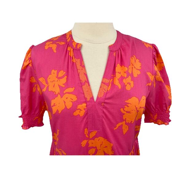 Southern Tide Nadine V-Neck Smocked Cotton Lawn Maxi Dress M NWT $178 Beach - Picture 3 of 16